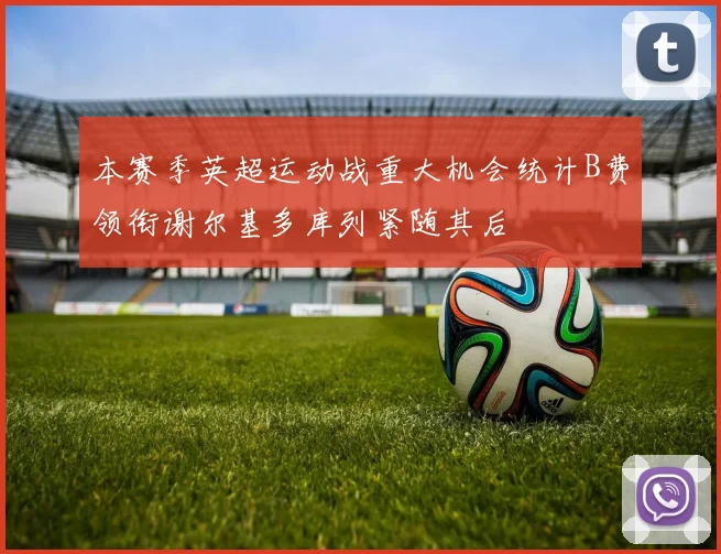 本赛季英超运动战重大机会统计B费领衔谢尔基多库列紧随其后